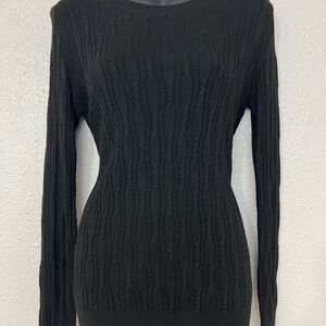 Banana Republic Black Cable Knit Sweater